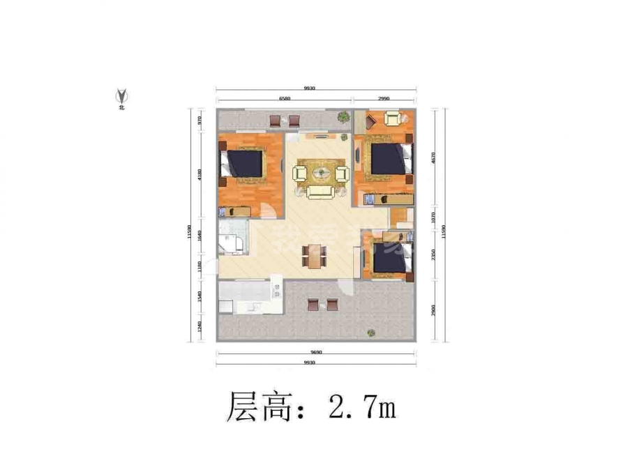 【多图】出门百联商城,一梯两户,户型正气,周边设备齐全 东旺公寓